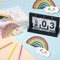 30 Pieces Rainbow Wood DIY Crafts Unfinished Wooden Cutouts Wood Discs Slices for Kid's DIY Projects Spring Summer Christmas Party Decorations (3.9 x 2.4 x 0.1 in)